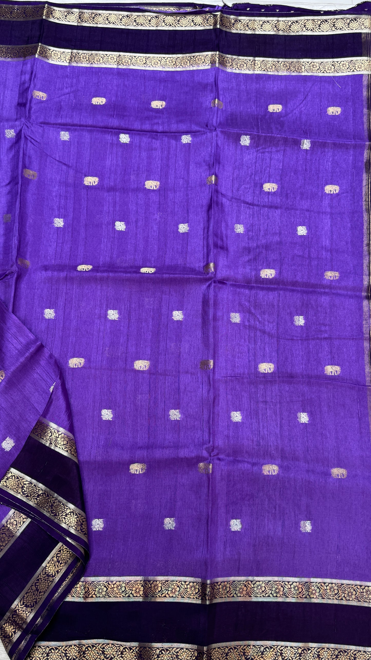 Gap Border Semi Tussar Saree