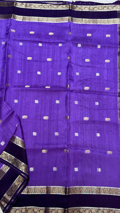 Gap Border Semi Tussar Saree