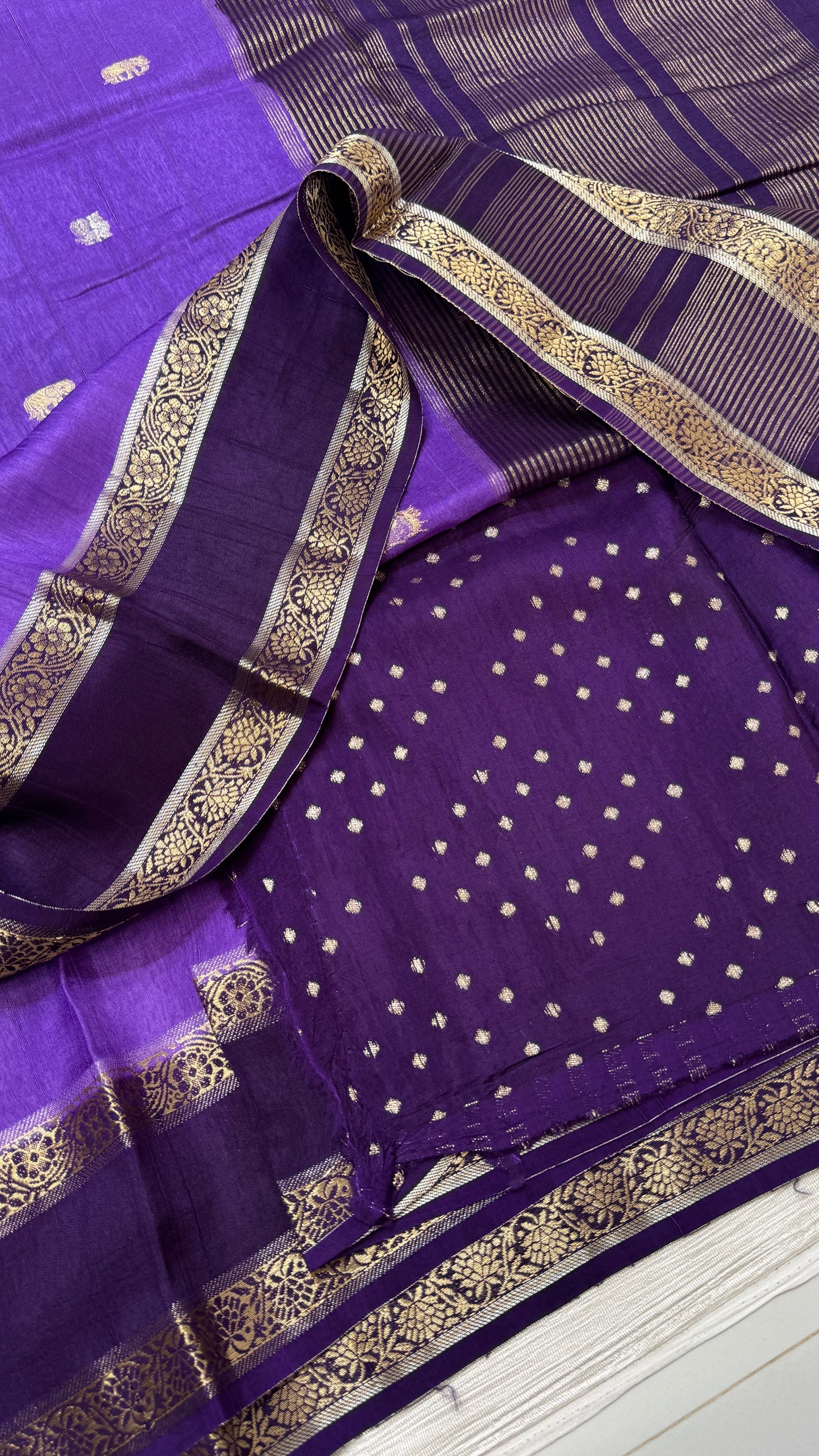 Gap Border Semi Tussar Saree