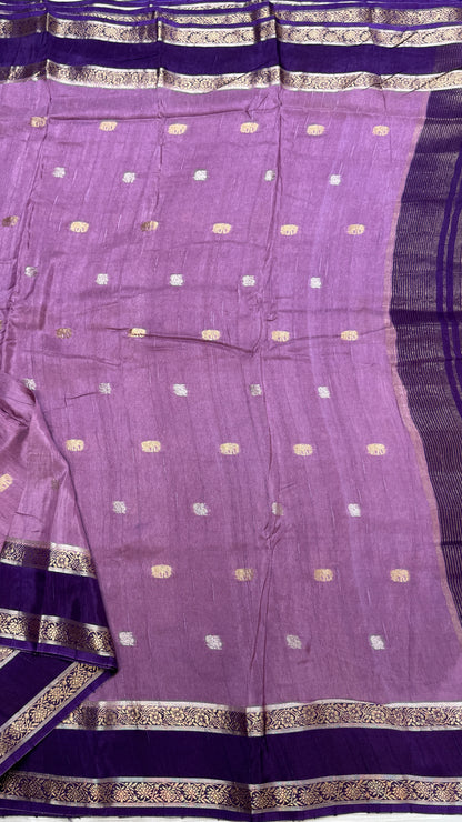 Gap Border Semi Tussar Saree