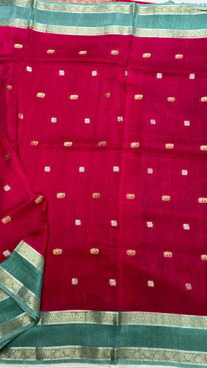 Gap Border Semi Tussar Saree