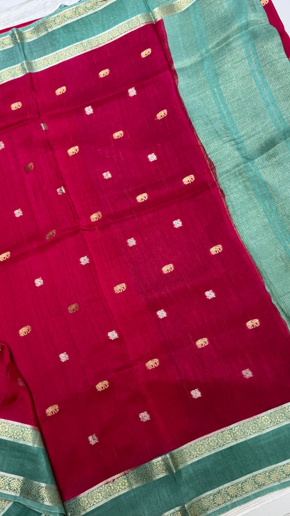 Gap Border Semi Tussar Saree