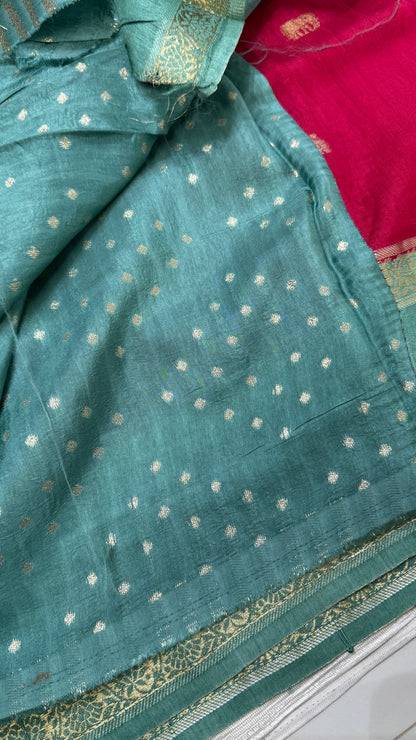 Gap Border Semi Tussar Saree