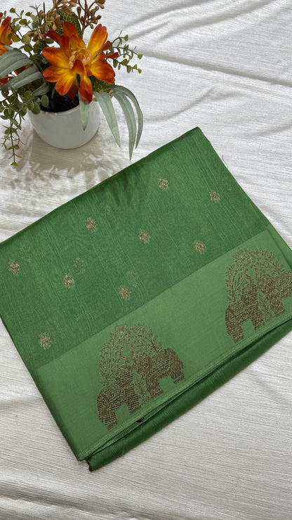 Tussar Georgette Saree with Motifs Embellished Border