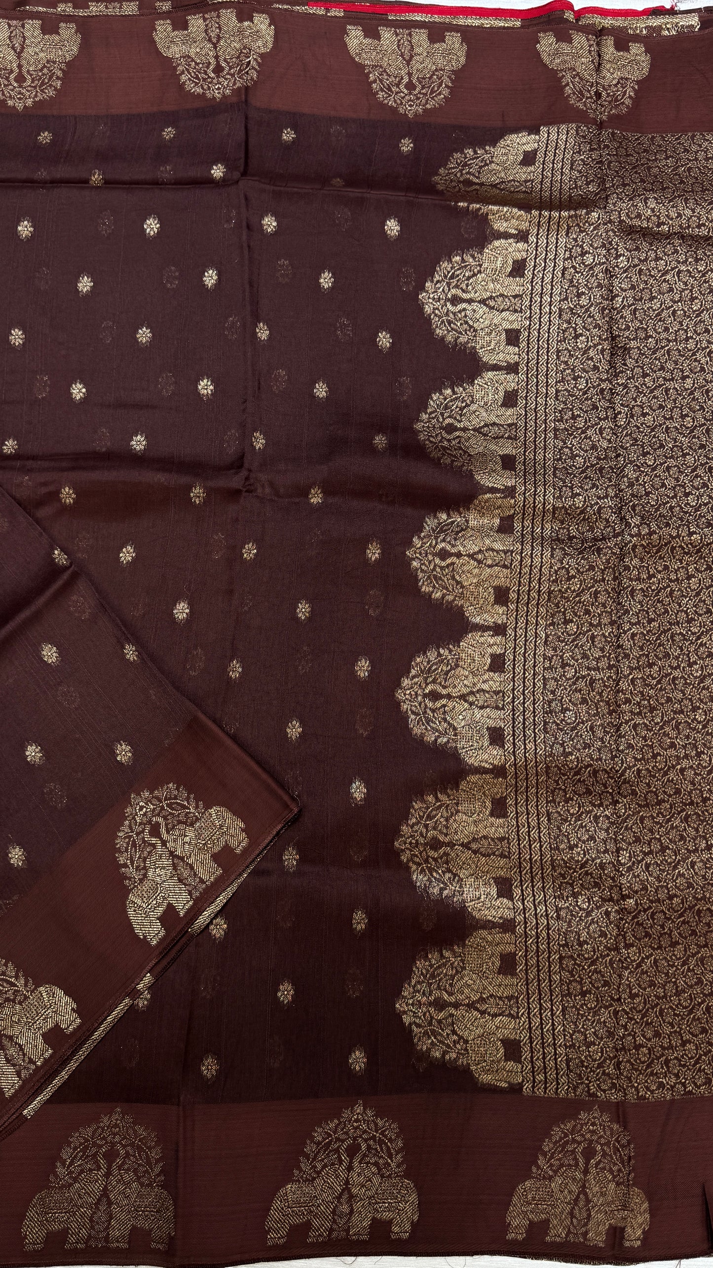 Tussar Georgette Saree with Motifs Embellished Border