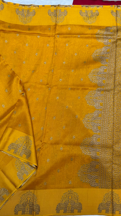 Tussar Georgette Saree with Motifs Embellished Border