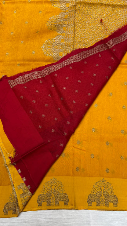 Tussar Georgette Saree with Motifs Embellished Border