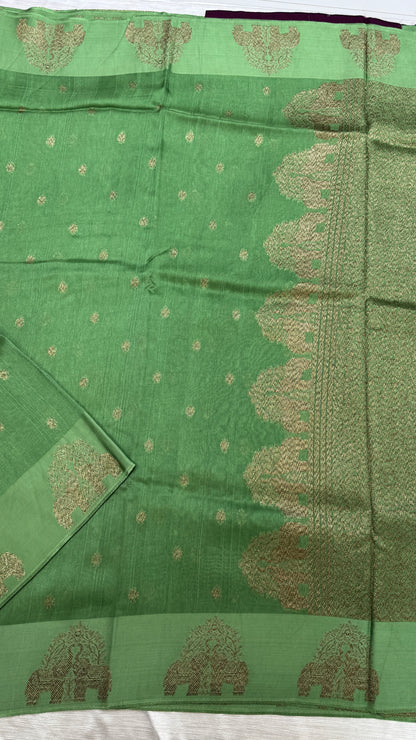 Tussar Georgette Saree with Motifs Embellished Border