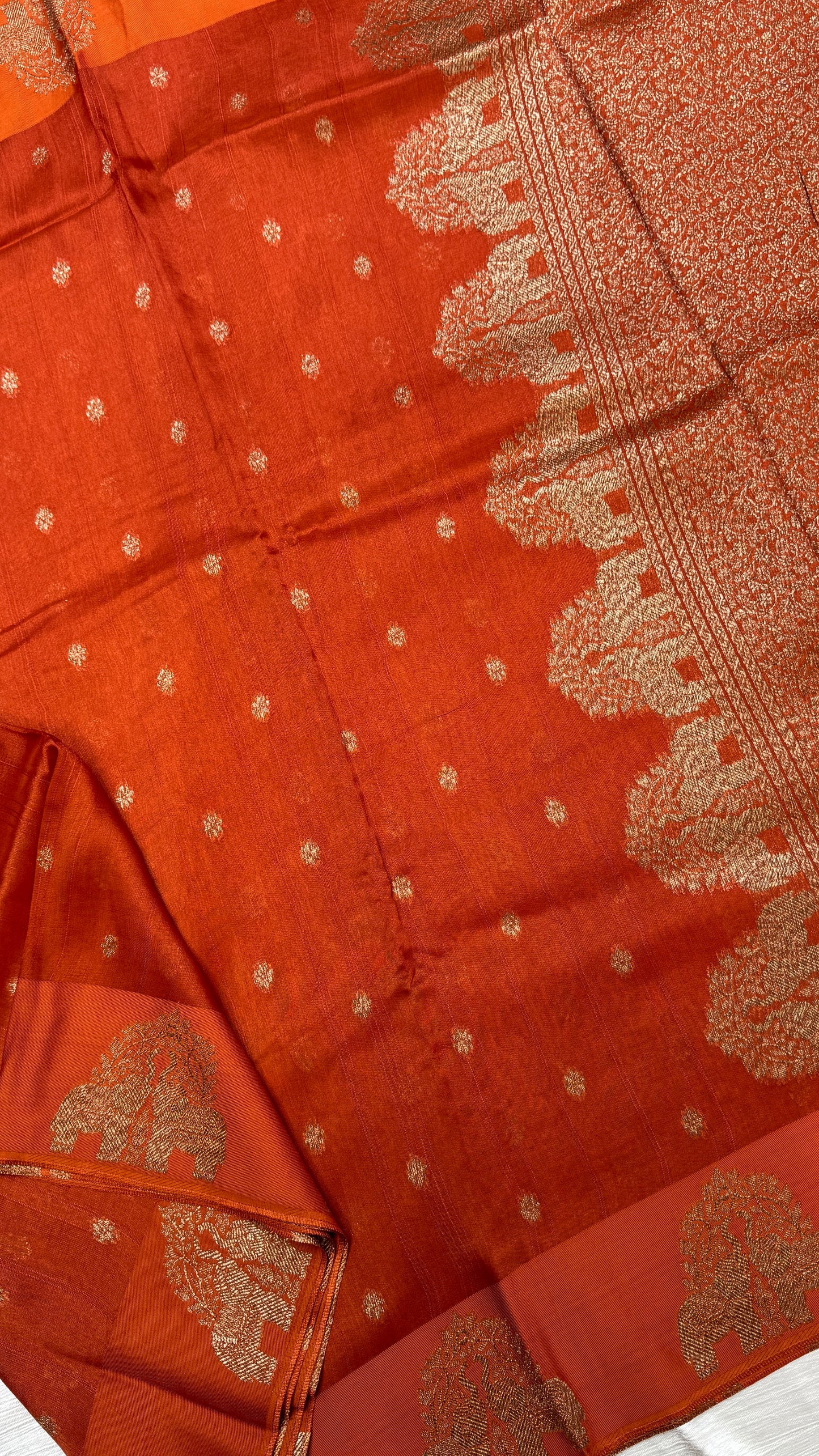Tussar Georgette Saree with Motifs Embellished Border