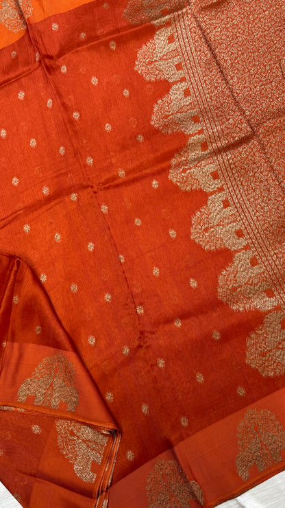 Tussar Georgette Saree with Motifs Embellished Border