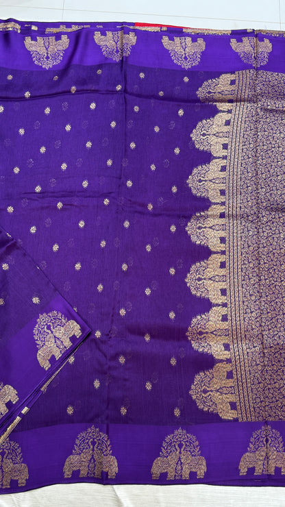 Tussar Georgette Saree with Motifs Embellished Border