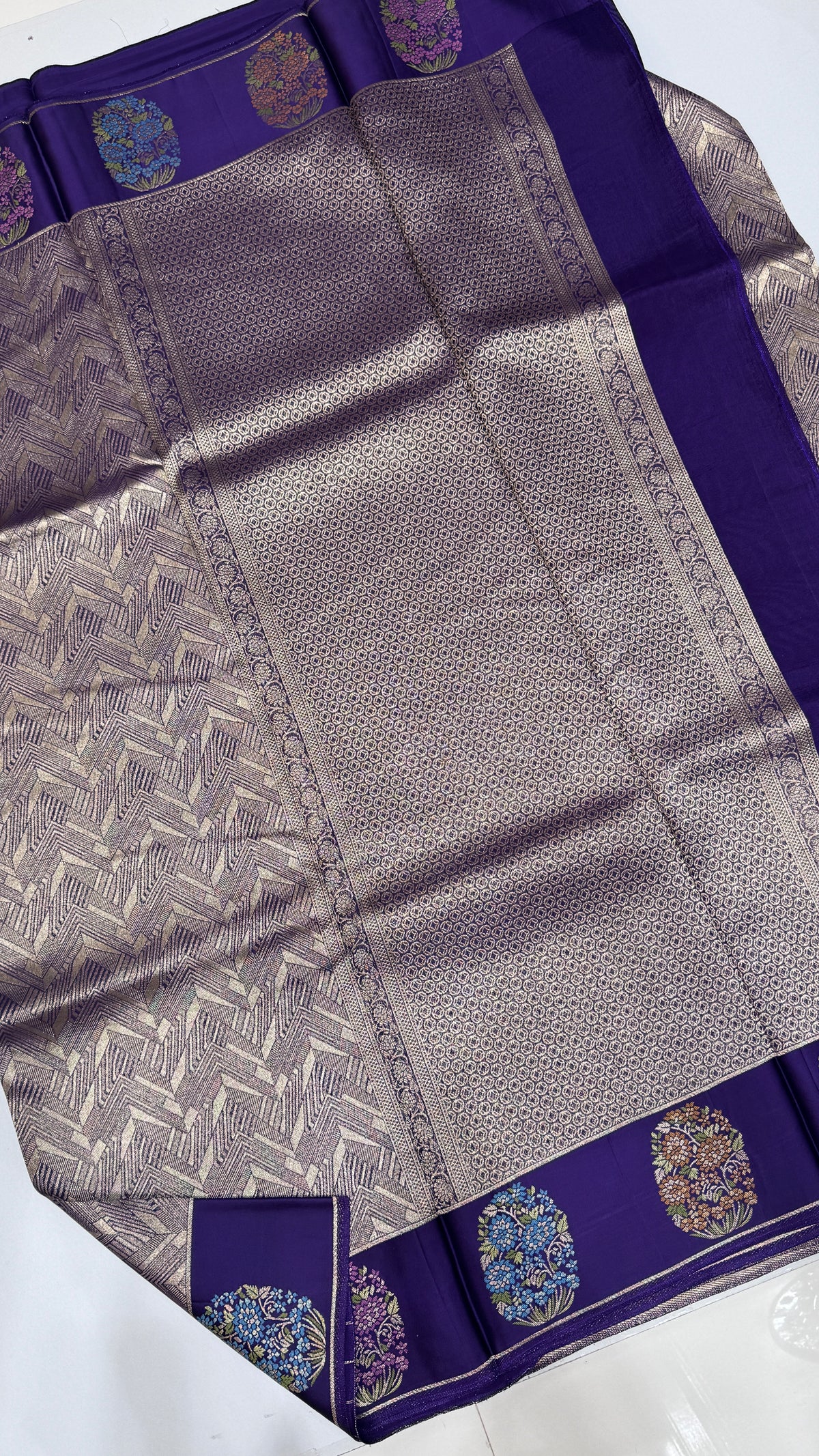 Brocade Banaras Crepe Georgette Saree