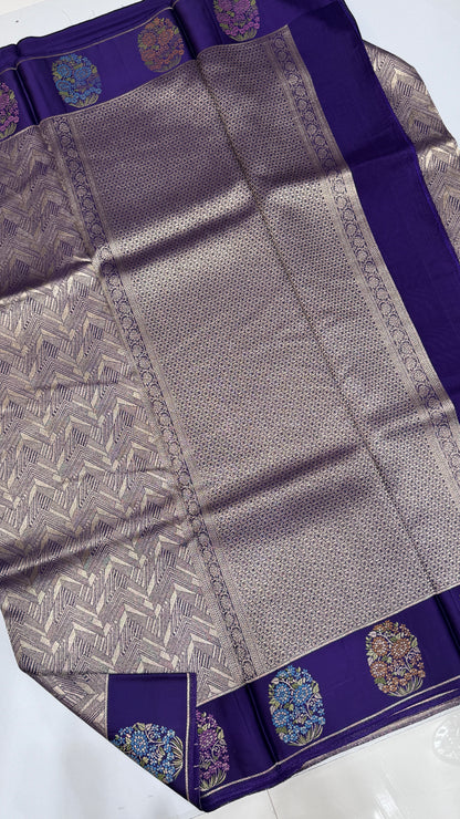 Brocade Banaras Crepe Georgette Saree