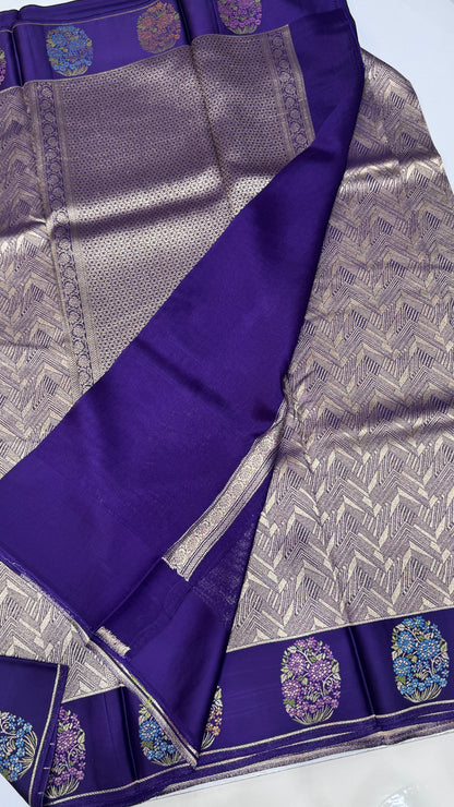 Brocade Banaras Crepe Georgette Saree