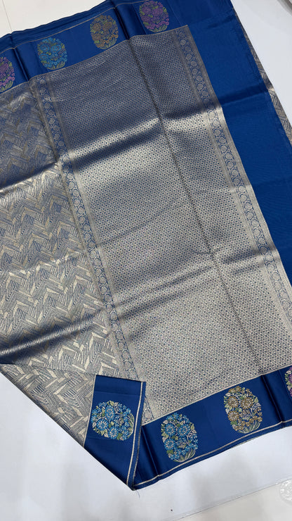 Brocade Banaras Crepe Georgette Saree
