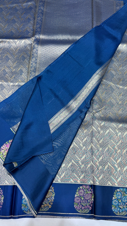 Brocade Banaras Crepe Georgette Saree