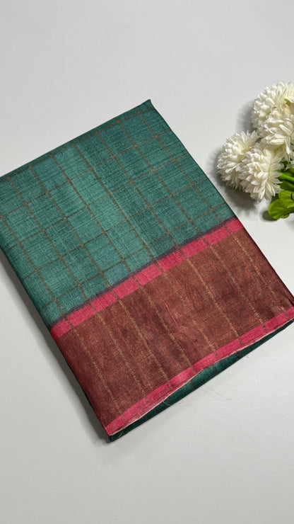 Handloom Pure Tussar Silk Saree