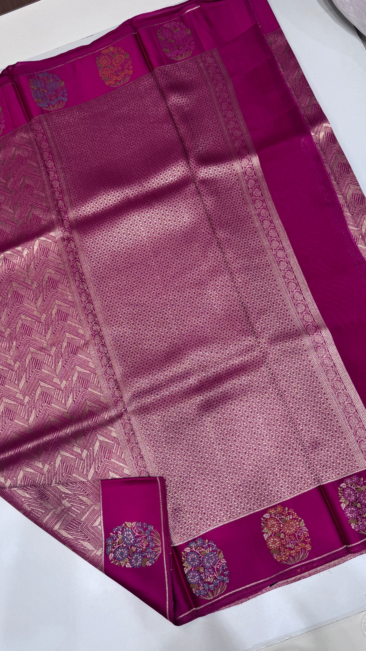 Brocade Banaras Crepe Georgette Saree