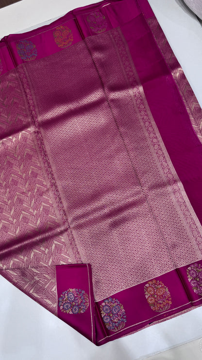 Brocade Banaras Crepe Georgette Saree