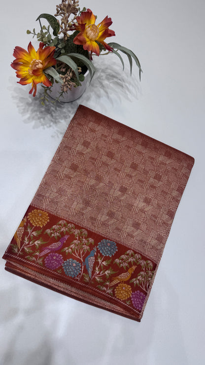 Brocade Banaras Crepe Georgette Saree