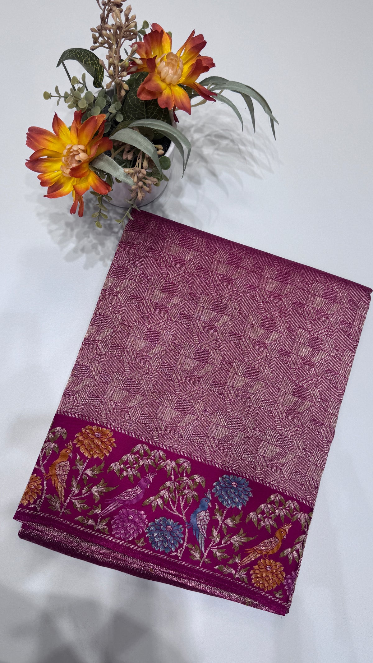 Brocade Banaras Crepe Georgette Saree