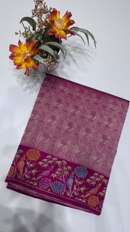 Brocade Banaras Crepe Georgette Saree