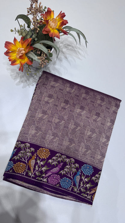 Brocade Banaras Crepe Georgette Saree