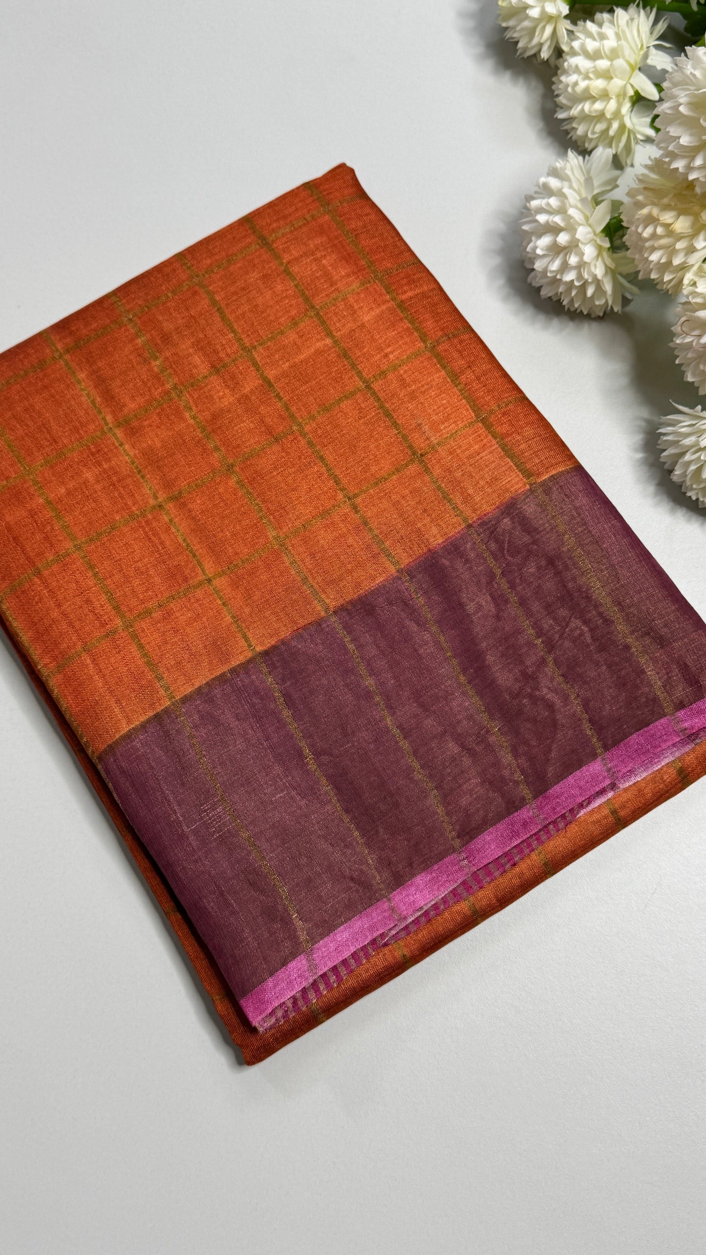 Handloom Pure Tussar Silk Saree