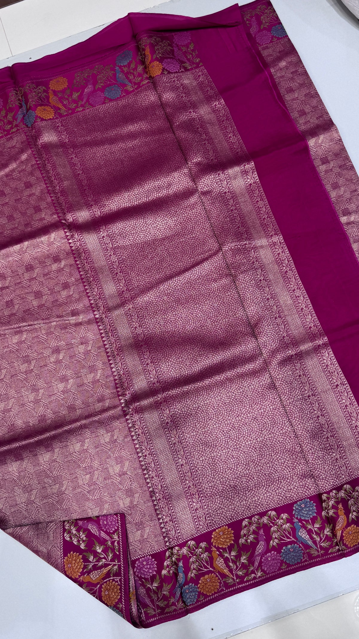 Brocade Banaras Crepe Georgette Saree