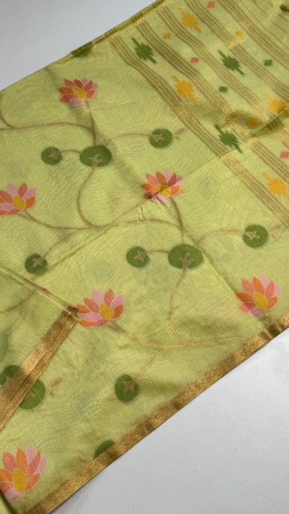 Semi Jamdani Munga Silk Saree