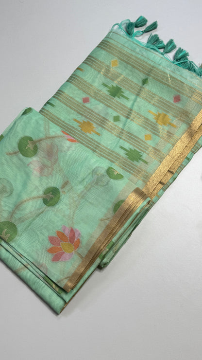 Semi Jamdani Munga Silk Saree
