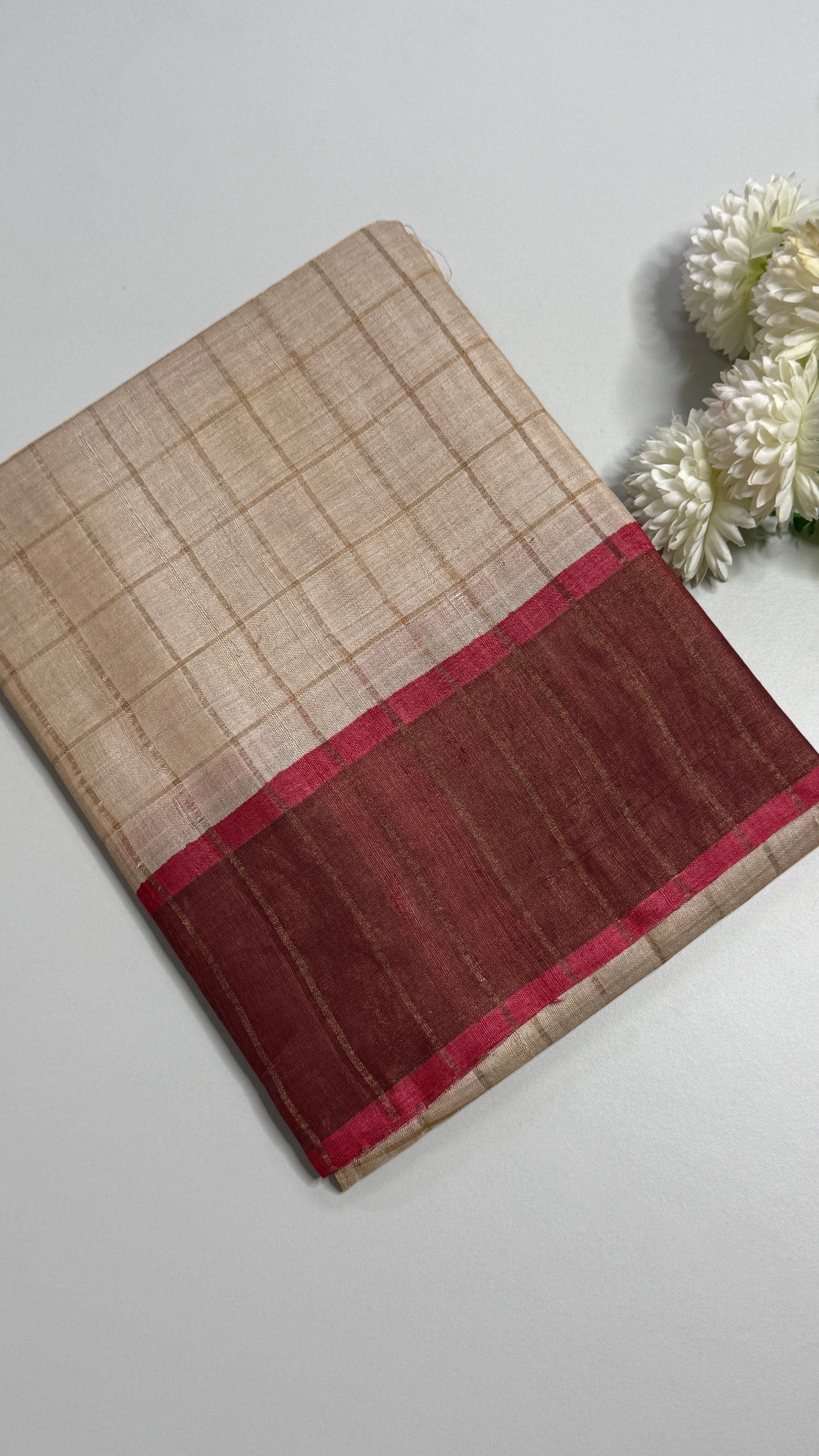 Handloom Pure Tussar Silk Saree