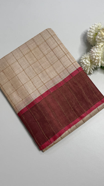 Handloom Pure Tussar Silk Saree