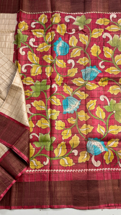 Handloom Pure Tussar Silk Saree