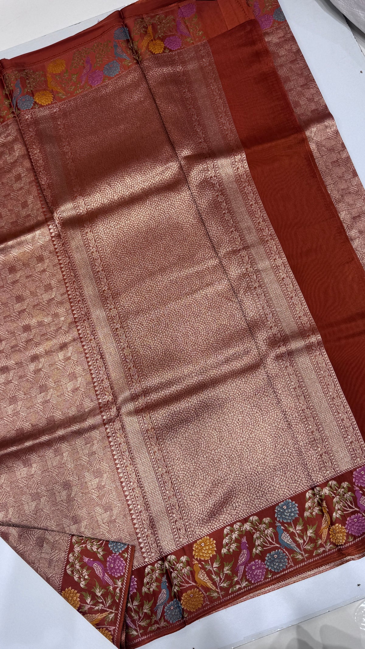 Brocade Banaras Crepe Georgette Saree