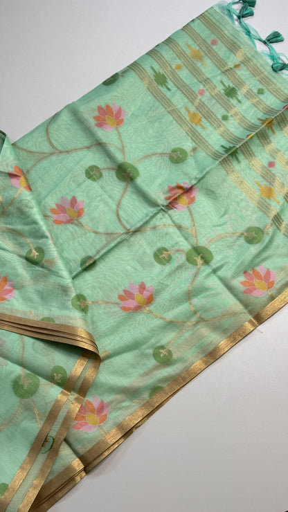 Semi Jamdani Munga Silk Saree