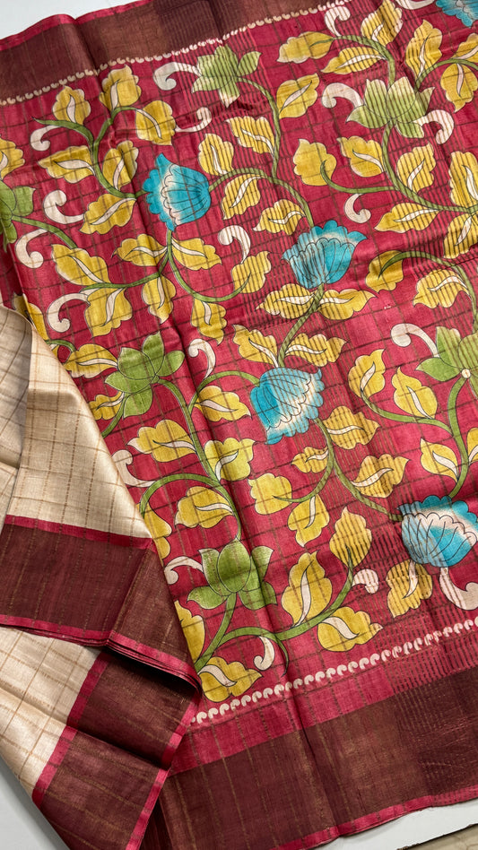 Handloom Pure Tussar Silk Saree