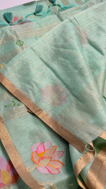 Semi Jamdani Munga Silk Saree