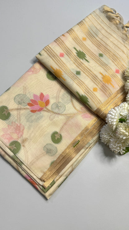 Semi Jamdani Munga Silk Saree