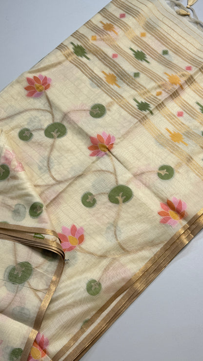 Semi Jamdani Munga Silk Saree