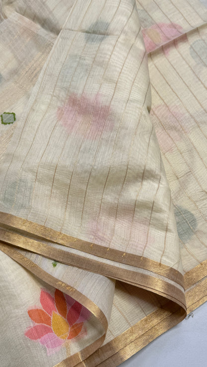 Semi Jamdani Munga Silk Saree