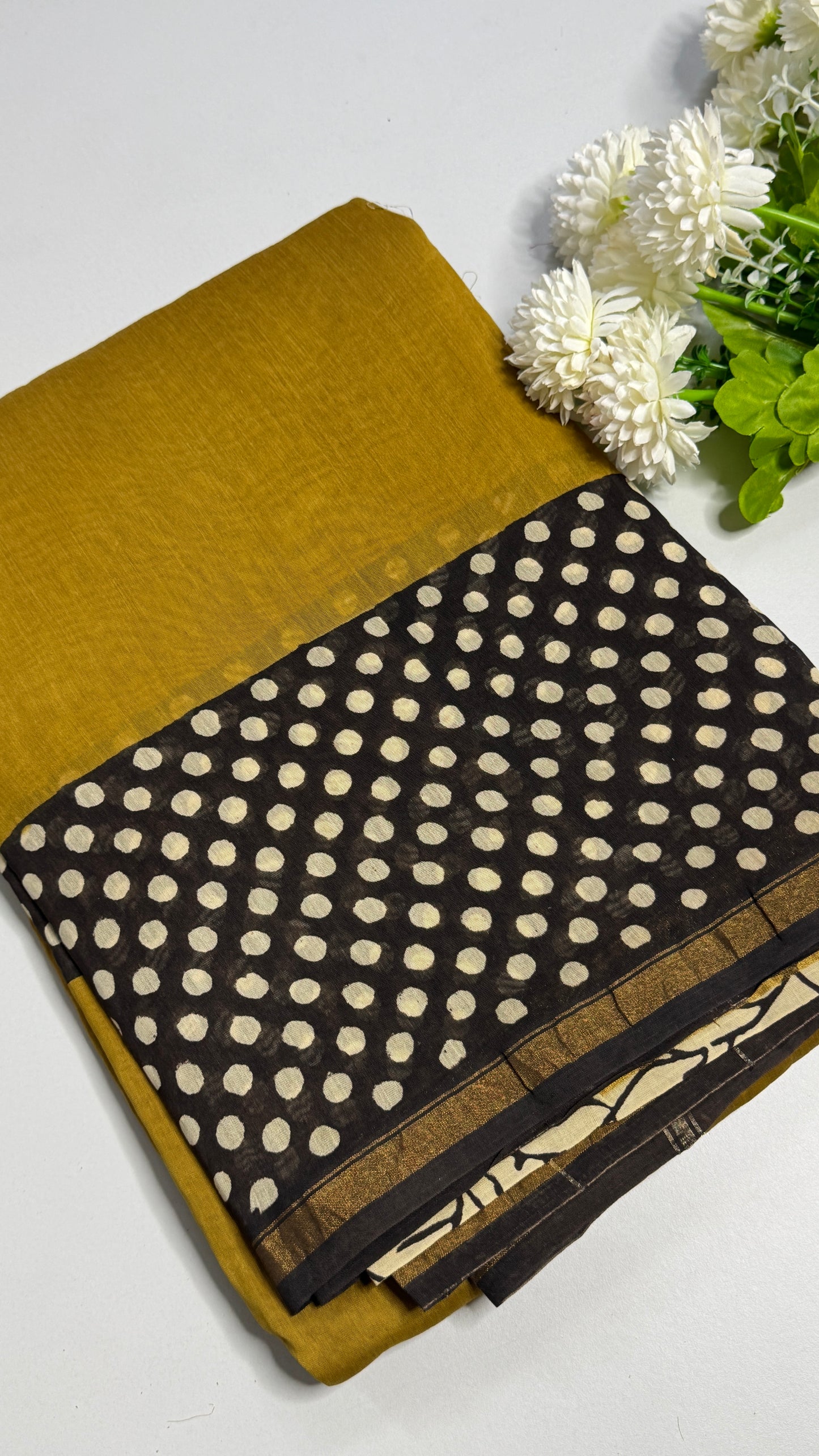Block Printed Chanderi Silk Saree