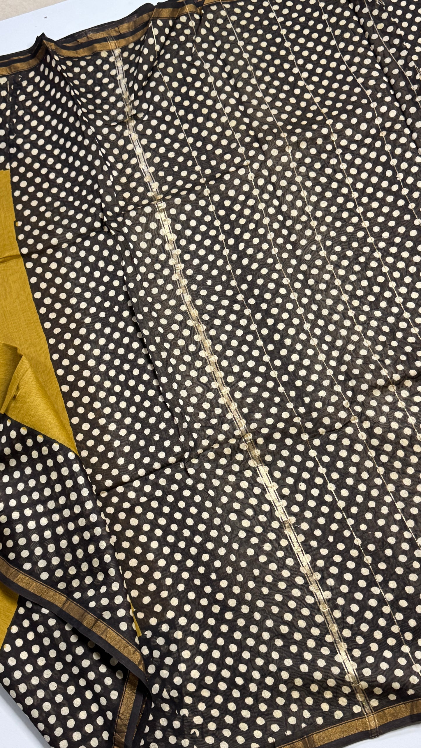 Block Printed Chanderi Silk Saree