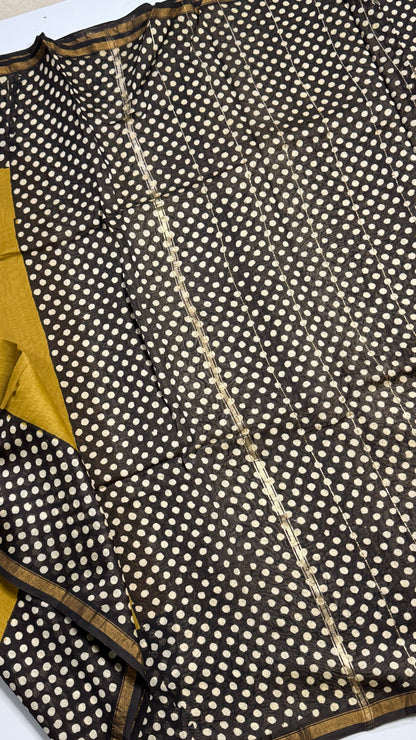 Block Printed Chanderi Silk Saree