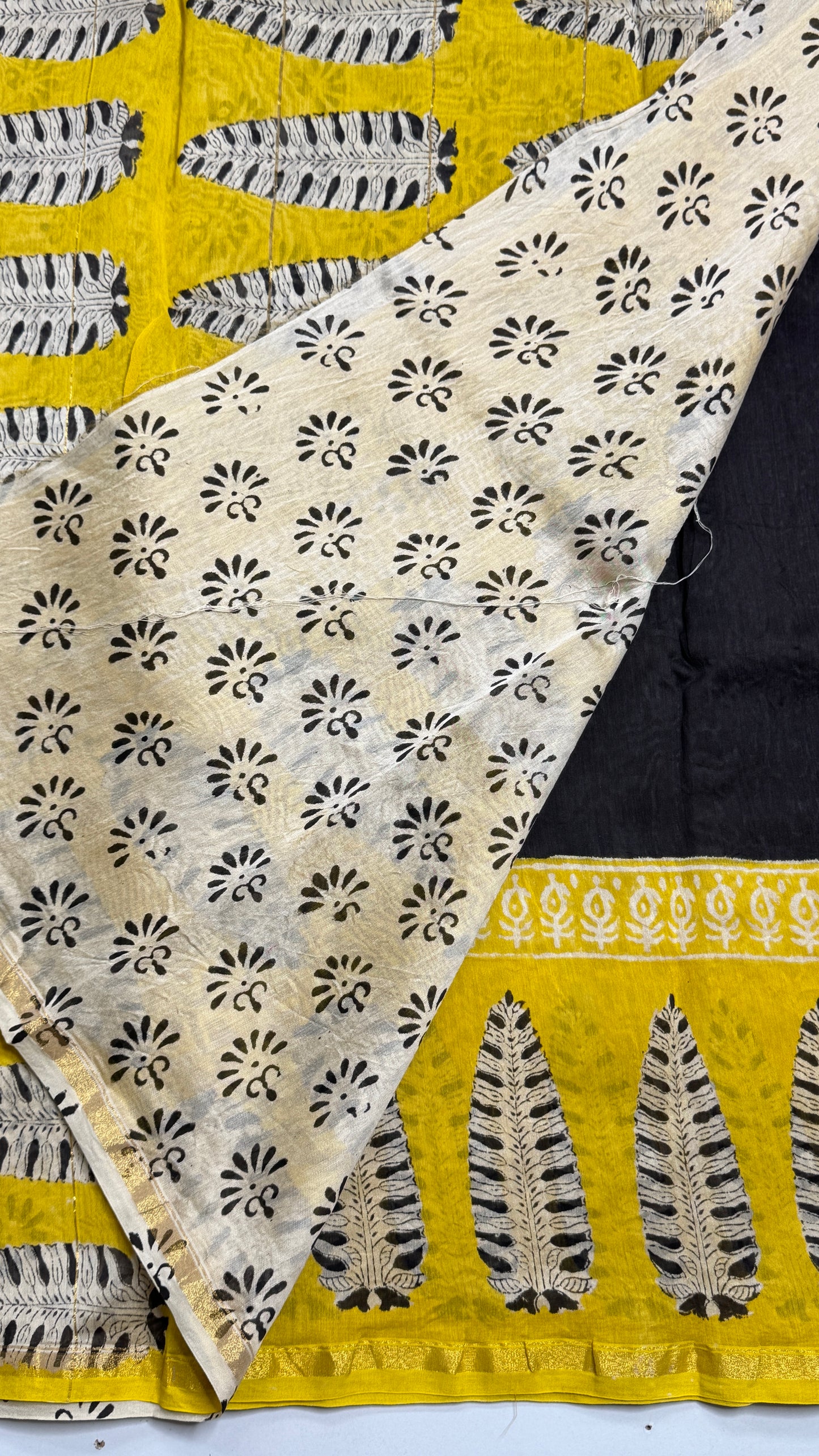 Block Printed Chanderi Silk Saree