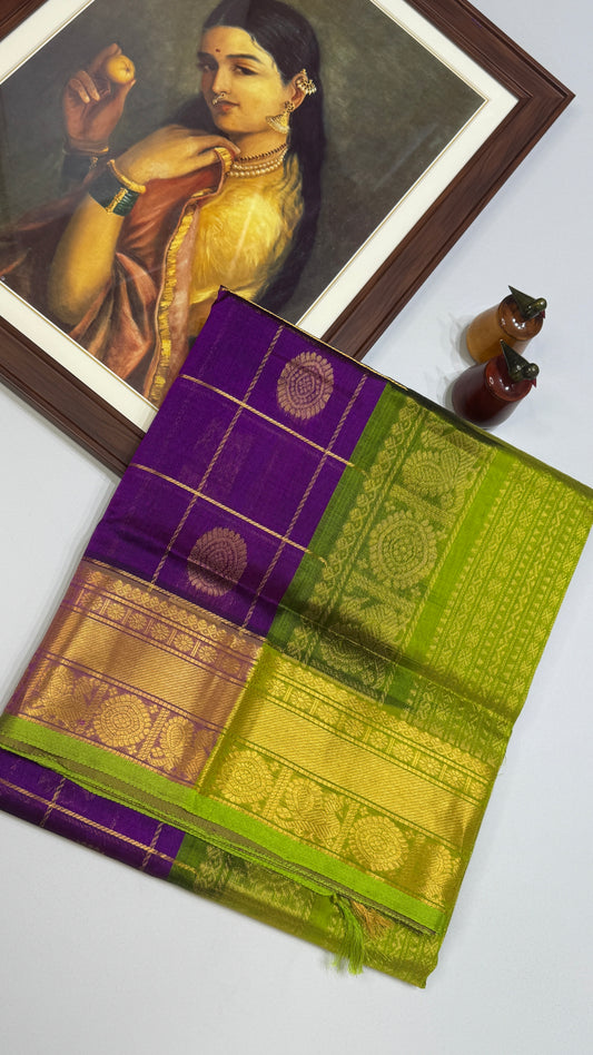 Mayil & Chakram Butta Pure Silk Cotton Saree