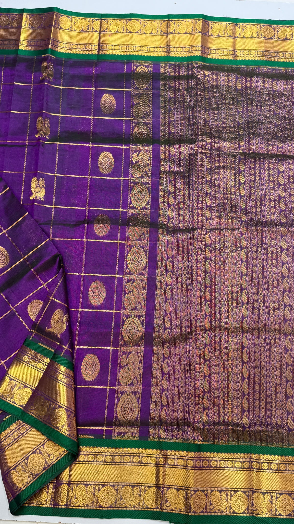 Mayil & Chakram Butta Pure Silk Cotton Saree