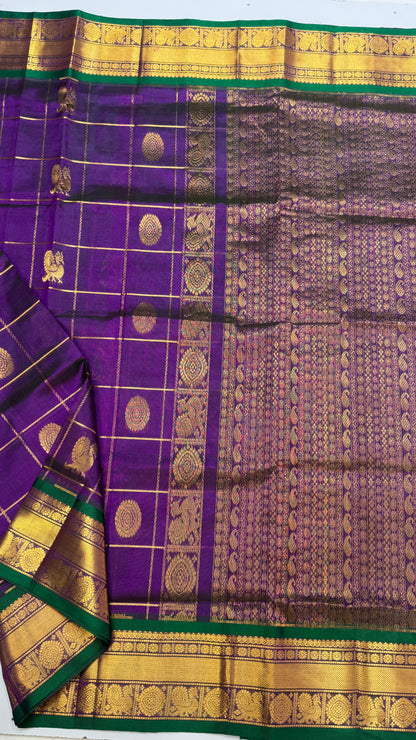 Mayil & Chakram Butta Pure Silk Cotton Saree