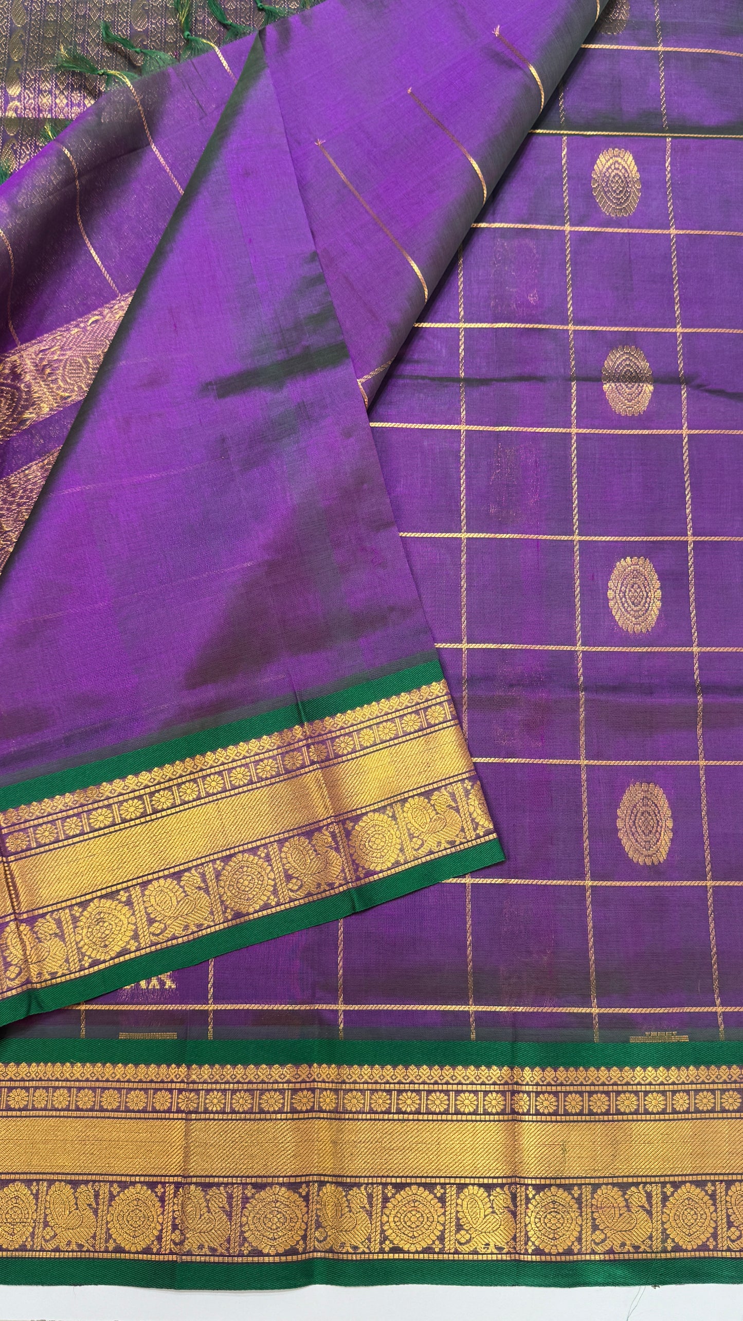 Mayil & Chakram Butta Pure Silk Cotton Saree