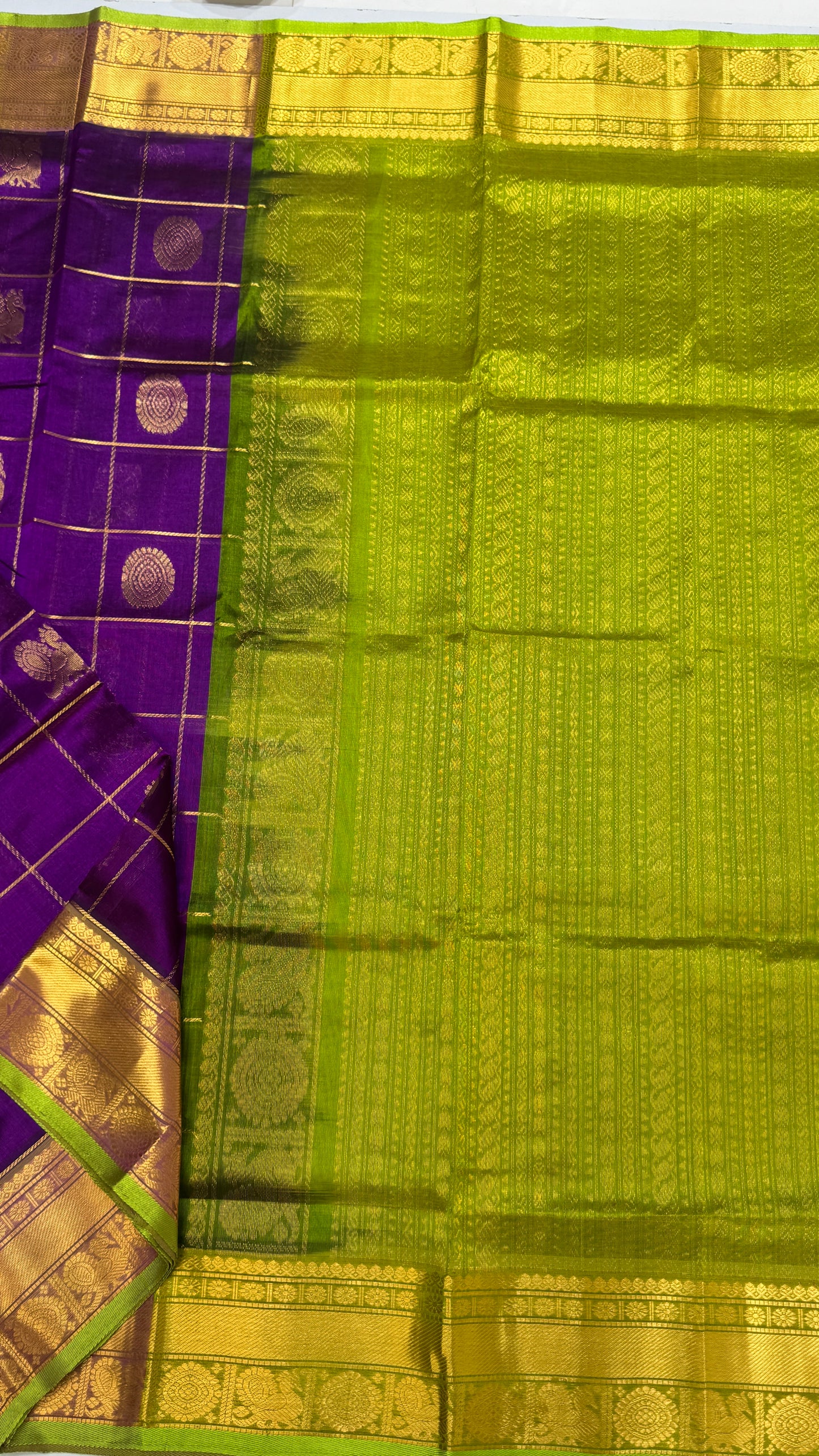 Mayil & Chakram Butta Pure Silk Cotton Saree